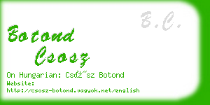 botond csosz business card
